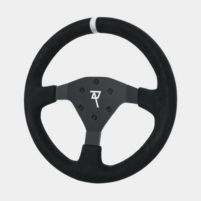 Raceact 320mm suede O-shape rally steering wheel