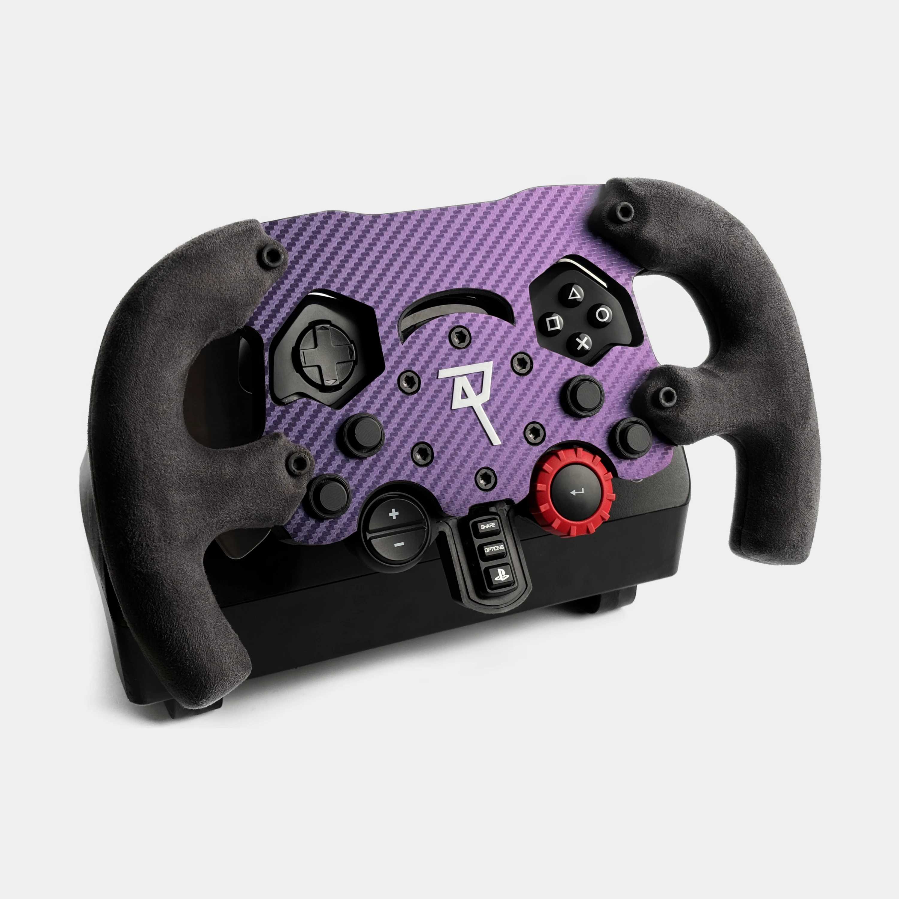 Gray F1 wheel mod fitted to a Logitech G29