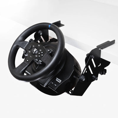 Raceact truck angle mount bracket fitted to a Thrustmaster T300RS