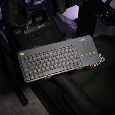 Dual-Arm Swivel Keyboard Tray for Aluminum Sim Rigs