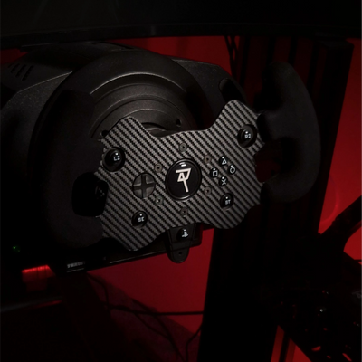 F1 DTM wheel mod fitted to a T300RS in a sim racing cockpit